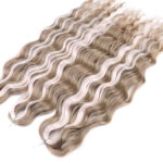 Szintetikus póthaj rózsaszín - szőke hullámos ~100gr