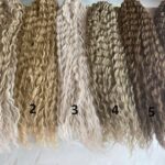 Szintetikus világosszőke hullámos 100gr 50cm (2R)