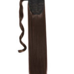 Vöröses csokibarna vasalható I. osztályú, egyenes 80cm szintetikus copf (10)