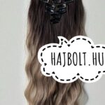 Ombre vasalható I. osztályú csatos, hullámos 55cm szintetikus haj (34)