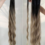 Ombre vasalható I. osztályú, hullámos 90 cm szintetikus copf (8)