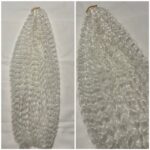 Szintetikus póthaj fehér apró hullámú 50-55cm