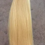 Platina szőke tresszelt 40cm 100% eredeti haj/ 10gr