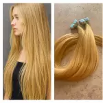 Gesztenye barna 100% emberi hajból készült csatos haj kb. 110-115 gr 70 cm