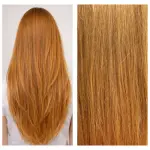 8.3-as színű, 100% emberi hajból készült csatos haj kb. 110-115 gr 77 cm